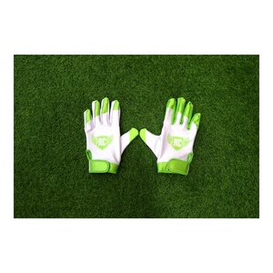 Gants de football américain personnalisés blancs et verts, gants de receveur respirants, équipement sportif d'entraînement athlétique - Product Image 5