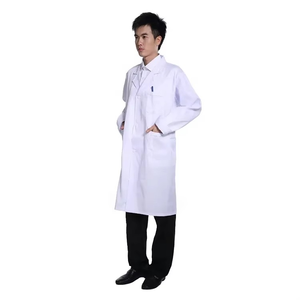 Batas de laboratorio premium para médicos o enfermeras, uniforme de hospital blanco personalizable, chaqueta médica de manga larga, ropa de trabajo para médicos y enfermeras. - Product Image 2