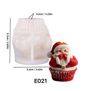 Christmas Aromatherapy Candle Christmas Christmas Tree Apple Baking Gypsum Candle <b>Silicone</b> Mold - Product Image 6