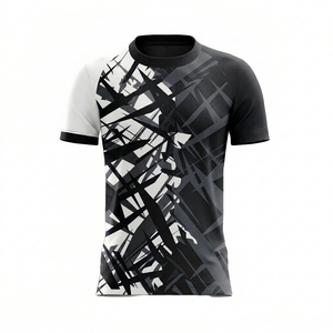 T-shirt à manches courtes pour homme, vert olive, col rond, coupe classique, couleur unie, jersey tricoté, coton respirant, 180g, écologique - Product Image 1