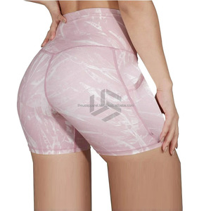 Pantalones Cortos de Yoga para Mujer, Ligeros, de Secado Rápido, Cintura Alta, Transpirables y Teñidos, Talla Adulto - Product Image 5