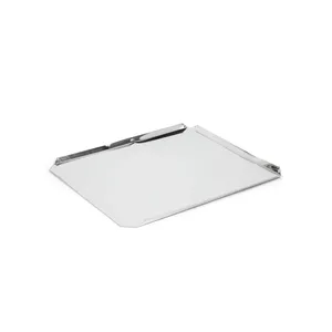Bandeja de latón hecha a mano para decoración moderna del hogar, bandeja de plata para bodas y banquetes, bandeja dorada para exhibición de mesa, caja fuerte chapada - Product Image 2