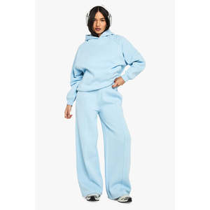 Sweat-shirt décontracté OEM personnalisé avec broderie, demi-zip, en molleton de coton, à capuche pour femme, avec épaules tombantes - Product Image 3