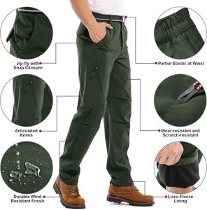 Pantalones Cargo Impermeables Verde Oscuro para Hombre con Bolsillos con Cremallera y Tecnología Gore-Tex para Actividades al Aire Libre - Product Image 6