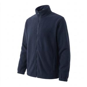 <b>Men's</b> <b>Navy</b> Blue sherpa <b>Fleece</b> Jacket Stand Collar Zip Up Full Zip Long Sleeve Solid Casual Winter Coat daly use <b>Men's</b> Jackets - Product Image 2