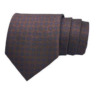 <b>Tie</b> Benon <b>Brown</b> Geometric <b>Tie</b> with Pocket Square Set for Men | Premium Formal Business Wedding Gift Combo | OEM Wholesale India - Product Image 2
