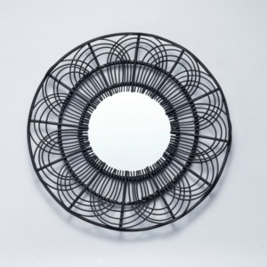Competitive Price Customizable logo Best Seller Wall <b>Mirrors</b> Environmentally Friendly Rattan Luxury Wall-mounted <b>Mirror</b> - Product Image 5
