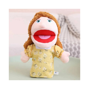 Plush Puppet With Blue Outfit And Black Hair <b>Soft</b> <b>Stuffed</b> Animal <b>Toy</b> For Kids Age 2 To 4 Years Unisex - Product Image 4