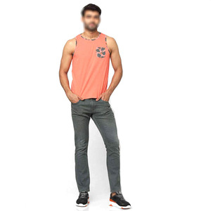 Débardeur Homme Personnalisé en Coton 100% pour Gym, Fitness, Musculation avec Impression de Logo – Fabrication sur Mesure - Product Image 2