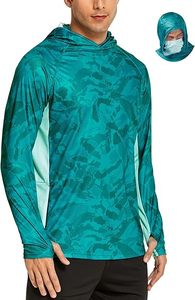 Camisa de Pesca Sublimada para Hombre MAW, Manga Larga, Secado Rápido, UPF 50, Estampado, Ropa para Actividades al Aire Libre - Product Image 1