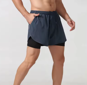 <b>Men</b>’s Double Layer Running <b>Shorts</b> Quick Dry Gym Workout Fitness Training <b>Shorts</b> - Product Image 5