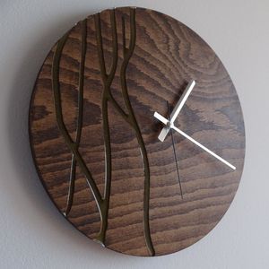 Horloge murale en bois naturel écologique, grande taille, mouvement silencieux, style rustique vintage, décoration d'intérieur pour salon - Product Image 2