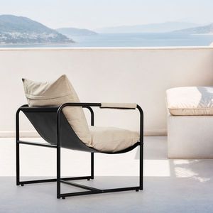 30*30*27.5inch Off-White Cushion Oxford Cloth Courtyard Iron Garden Chair Sofa - Product Image 5