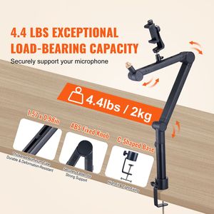 Supporto per Microfono da Scrivania Regolabile con Rotazione a 360 Gradi, Adattatore Universale 3/8'' 5/8'', Supporto Flessibile per Cuffie - Product Image 2