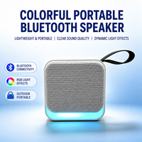 Mini haut-parleur portable HY139 avec lumière RGB, grille en tissu, lecteur audio sans fil, carte TF, haut-parleur de bureau, article cadeau, vente en gros OEM