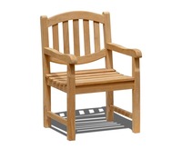Sillón Reclinable Moderno y Duradero de Teca para Exteriores con Asa, Impermeable, Cómodo y Apilable para Apartamento, Sala de Estar, Cocina
