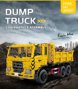 Mould King 17012 Camion à benne basculante à trois voies, blocs de construction RC, jouet électrique pour garçons, 3206 pièces, assemblage de difficulté élevée, 14+ - Product Image 6