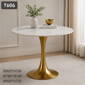 INTELLIGENTIA WOODS Modern Round Side <b>Table</b> with White Marble Top and <b>Gold</b> Metal Pedestal Base Luxury End <b>Table</b> for Living Room - Product Image 3