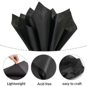 Carta Velina Nera Senza Acidi 20x14 Pollici, Confezione da 140 Fogli per Sacchetti Regalo e Decorazioni per Feste - Product Image 2