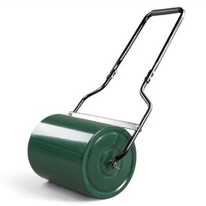 Rodillo de acero resistente de 16 pulgadas con mango en forma de U, rellenable con agua o arena para airear el jardín - Product Image 1