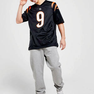 Maillot de football américain et de soccer d'été 2026 de luxe surdimensionné à col en V en maille avec imprimé personnalisé, 240 GSM, haut de gamme OEM pour hommes - Product Image 5