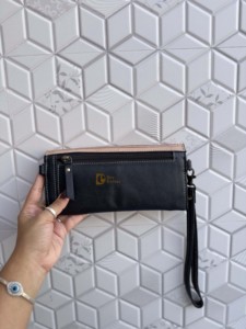 Custom New Designer 2026 Hand <b>Tooled</b> Carving <b>Leather</b> Clutch Stylish Hair On Hide Multi Uses Western Women's Wrist Wallets - Product Image 3