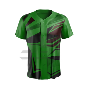 Ropa Deportiva Resistente, Cómoda Camiseta de Béisbol de Manga Corta con Botones al Frente, Uniforme de Equipo Unisex Personalizado para Jugador, 100% Poliéster Plus - Product Image 5