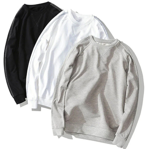 Sudaderas básicas de algodón mezclado con logotipo personalizado, lisas y teñidas, para hombre, estilo cuello redondo, corte ajustado, para uso casual. - Product Image 1