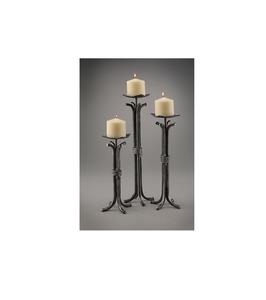 Porte-bougie en fer forgé artisanal antique pour décoration intérieure vintage, centre de table, style intérieur traditionnel - Product Image 3