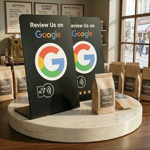 Premium Acrylic NFC RFID Membership Card Review Stand Tabletop Display Holder for Tap to Review Business Marketing Sign - Product Image 2
