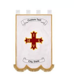 Bandera Masónica Personalizada Bordada, Estandarte de Comandancia con Flecos, Insignia Colgante para Eventos y Regalia - Product Image 4