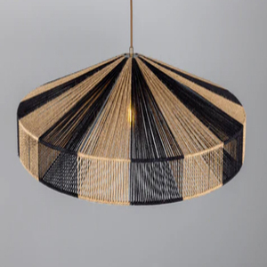 โคมไฟห้อยเชือกลายทางเวอร์นอน ราฟเฟีย เชือกถักมือ - Product Image 2