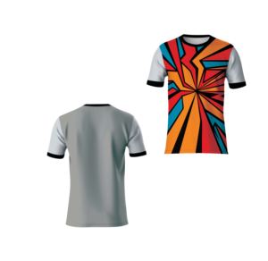 Camiseta Deportiva Geométrica Sublimada Personalizada, 210g, Poliéster, Manga Corta, Ligera y Transpirable - Product Image 3