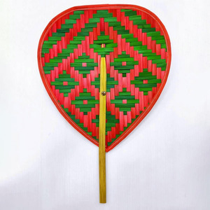 Éventails personnalisés avec logo, cadeaux pour mariage, fournitures pour fêtes, éventails à main en bambou naturel tressé - Product Image 6