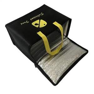 Sac isotherme personnalisé pour le déjeuner, 200g, fermeture éclair personnalisée, velcro personnalisé, non tissé, OEM/ODM, tissu 150g, personnalisé, livraison de nourriture - Product Image 4