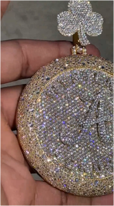 จี้ห้อยคอ CONCEPTION Rapper Iced คุณภาพสูง เงินแท้ 925 ประดับเพชรโมอิสซาไนต์ VVS ทรงบริลเลียนท์คัท สไตล์ฮิปฮอป สำหรับทั้งชายและหญิง ได้รับการรับรองจาก GRA - Product Image 2