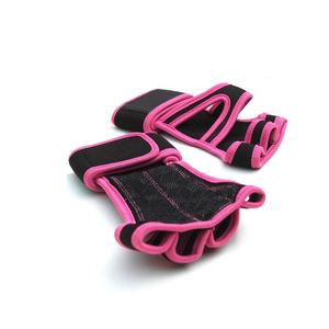 Gants de sport demi-doigts en néoprène noir et rose 2026 avec sangle de poignet réglable unisexe pour fitness, entraînement et musculation - Product Image 4