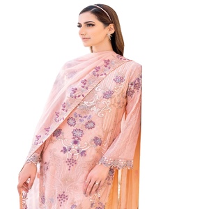 Ramsha Volume-Vestidos de novia de gasa bordados pesados de 3 piezas, ropa de fiesta estilo indio y pakistaní para mujer - Product Image 1