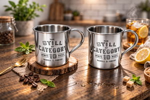 Stainless Steel American Style Drinking <b>Mug</b> with Handle-Portable <b>Large</b> Capacity 400ml for Office & Outdoor Use - Product Image 5