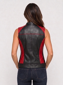 Chaleco de cuero para mujer con diseño elegante y ajustado, costuras duraderas, forro suave, ajuste cómodo y tamaño, color, logotipo y personalización personalizables. - Product Image 2