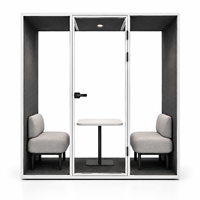 Cabine Acoustique Duo Premium avec Cadre en Aluminium Design Moderne pour Bureau à Domicile et Utilisation Hôtelière