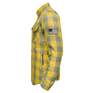เสื้อแจ็คเก็ตขี่มอเตอร์ไซค์แบบมีกระเป๋าอเนกประสงค์ ผ้าฟลานเนล พรีเมียม OEM สำหรับทุกเพศ กันน้ำ กันลม ป้องกันรังสียูวี แขนยาว ลายสก็อต - Product Image 5