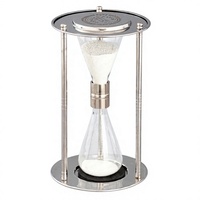 Sablier moderne fait main avec sable blanc et métal pour décoration de mariage, anniversaire, hôtel, bureau, maison, centre de table, articles cadeaux
