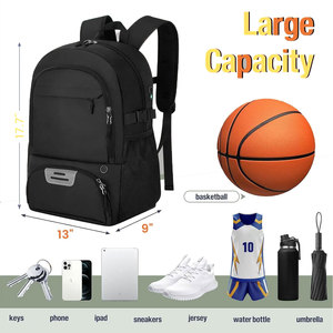 Basketball <b>Backpack</b> Large Capacity Ball Holder & Shoe Compartment for Travel & <b>Training</b> Football Bag - Product Image 2