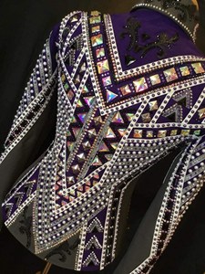 Luxury <b>Rhinestone</b> Western Showmanship <b>Jacket</b> for Cowgirl Horse Show Rodeo Competition Wear Eco-Friendly Lightweight Quick Dry - Product Image 3