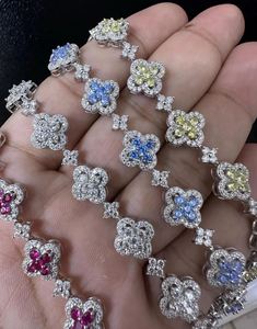 กำไลข้อมือเทนนิสโมอิสซาไนต์สีขาว กำไลเงินทอง ประดับเพชรแบบเรียบหรู เครื่องประดับอัญมณีสุดหรู ของขวัญแต่งงานสำหรับเธอ - Product Image 1