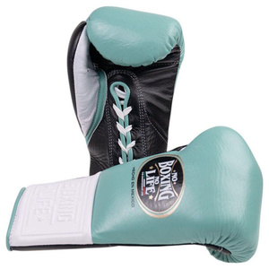 No Boxing No Life Pro MMA Boxing <b>Gloves</b> Mexican Style Lace-up Full Finger Unisex PU Leather Lightweight Breathable Non Slip - Product Image 3