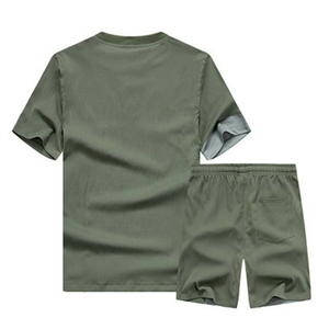 Diseño de Logotipo Personalizado, Conjunto Deportivo de Verano para Hombre, Transpirable, Suave, Informal, para Calle, Fitness, Camiseta y Pantalones Cortos de 2 Piezas - Product Image 3