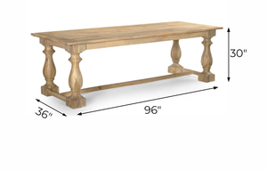 Ensemble de table et chaises de salle à manger rectangulaire en bois massif de style moderne pour la maison ou l'appartement - Product Image 2