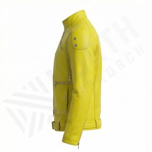 Chaquetas de Cuero Delgadas de Invierno para Hombre, Diseño de Alta Calidad, Ropa de Motociclista, Protección para Viajes, Color Personalizado - Product Image 3